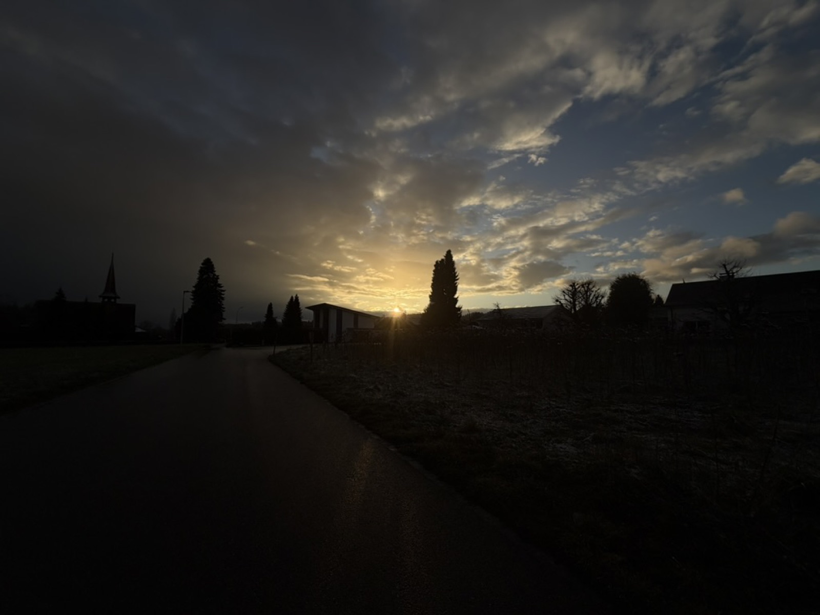 Kirche Sumiswald in der Dämmerung